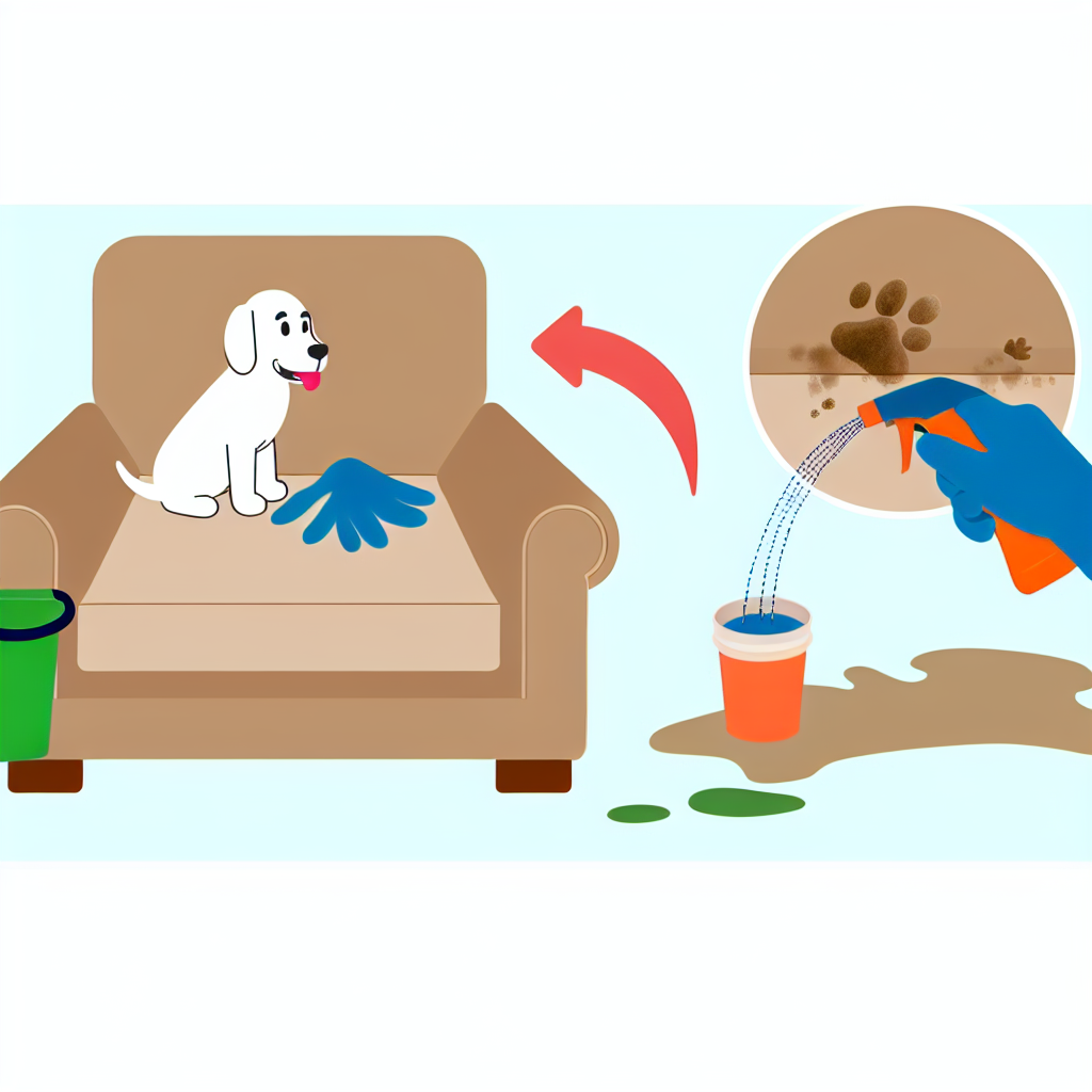 Urinflecken von Hund auf der Couch entfernen