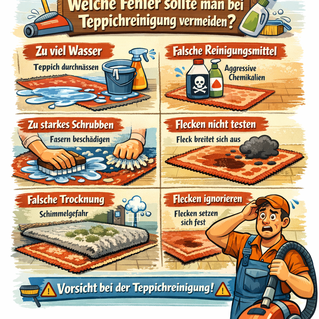 Welche Fehler sollte man bei der Teppichreinigung vermeiden?