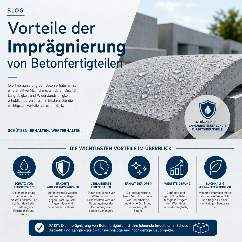 Vorteile der Imprägnierung von Betonfertigteilen