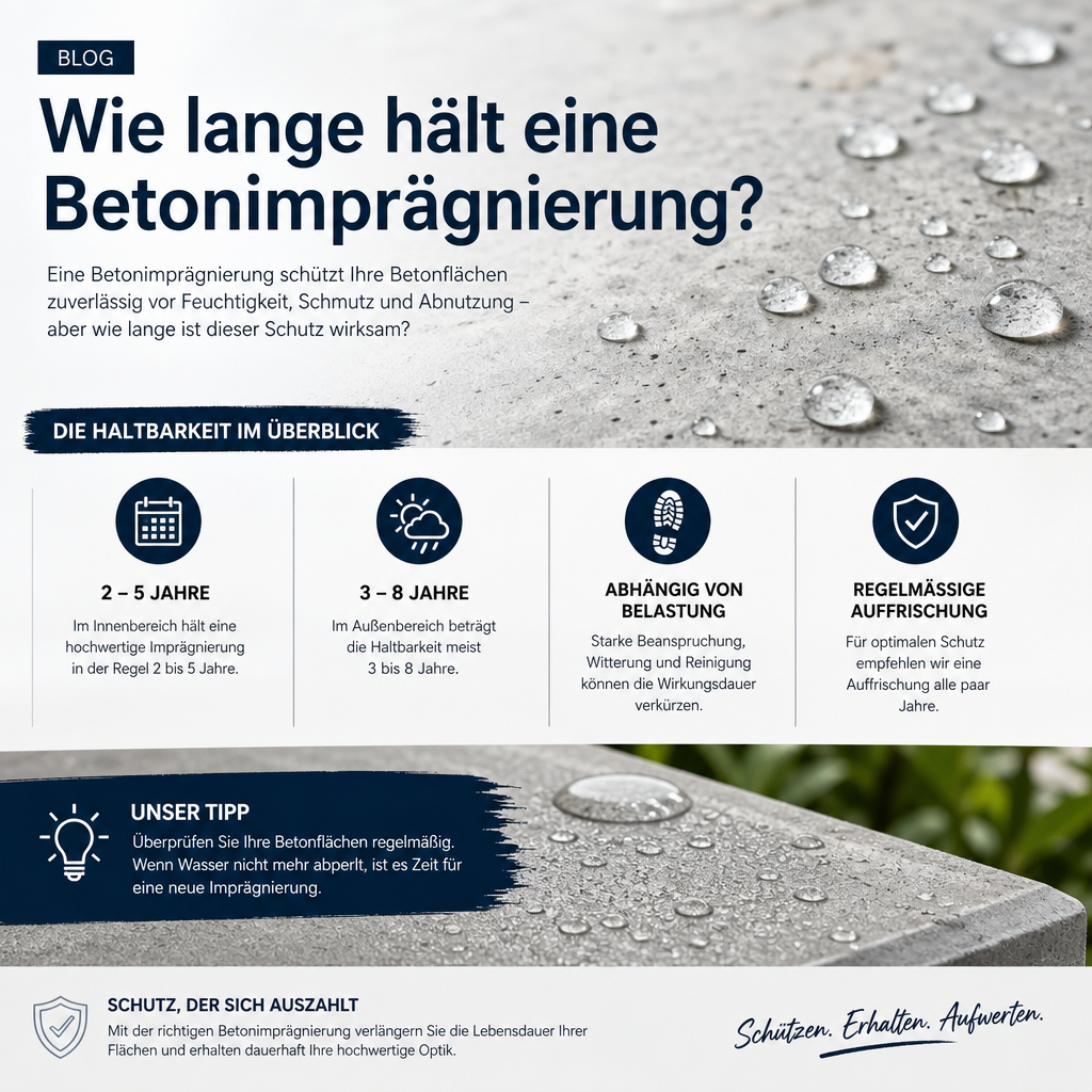 Wie lange hält eine Betonimprägnierung?