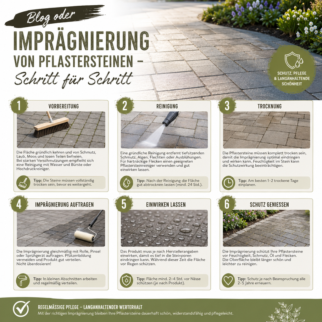 Imprägnierung von Pflastersteinen – Schritt für Schritt