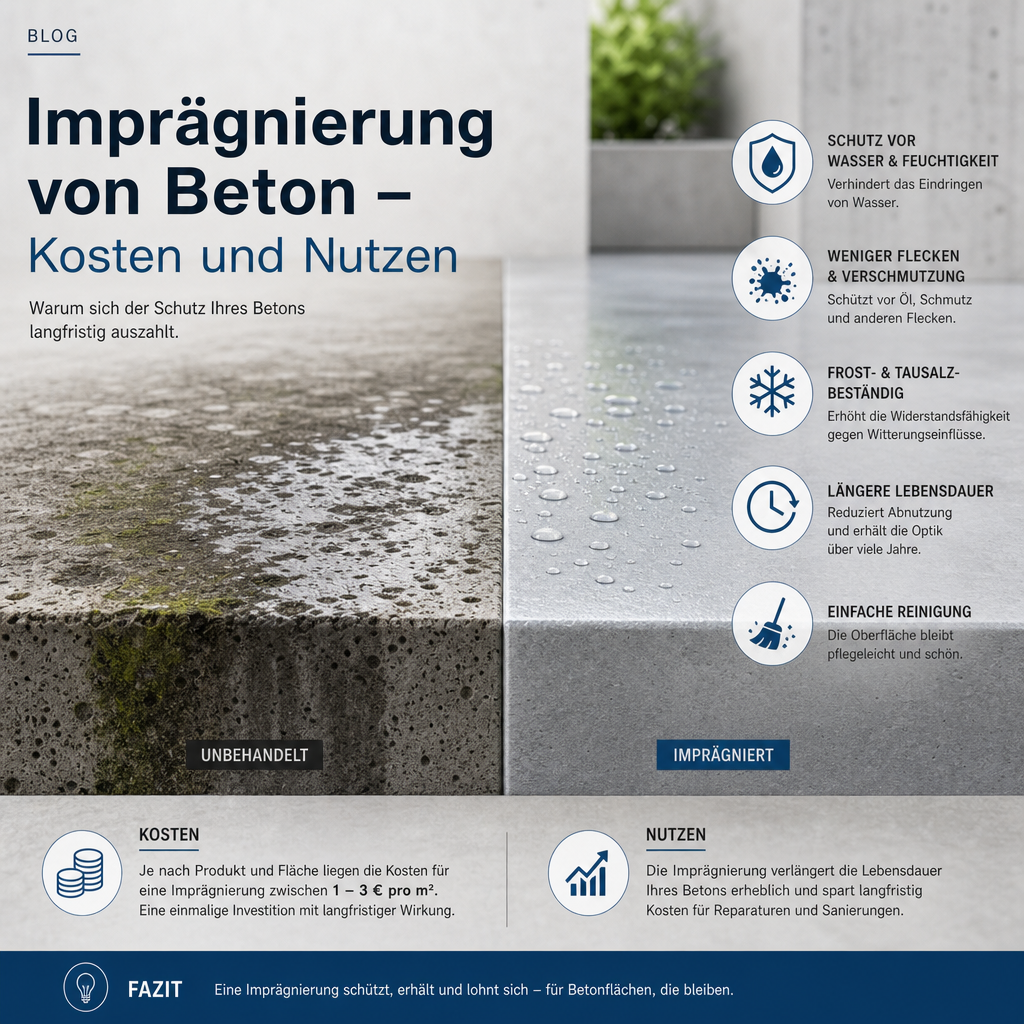 Imprägnierung von Beton – Kosten und Nutzen