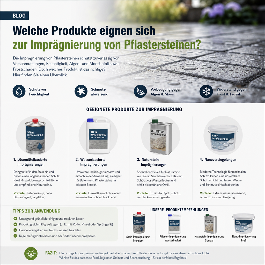 Welche Produkte eignen sich zur Imprägnierung von Pflastersteinen?