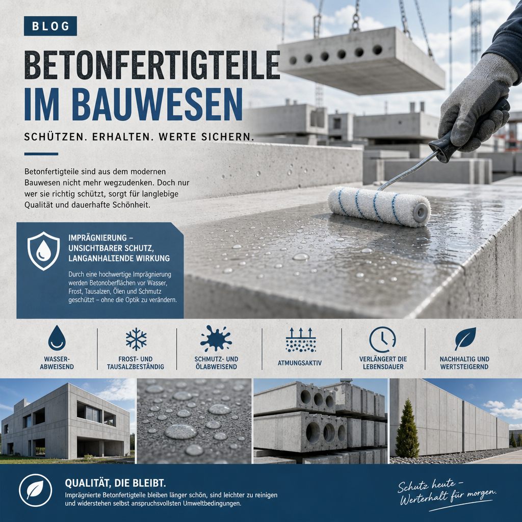 Imprägnierung von Betonfertigteilen im Bauwesen