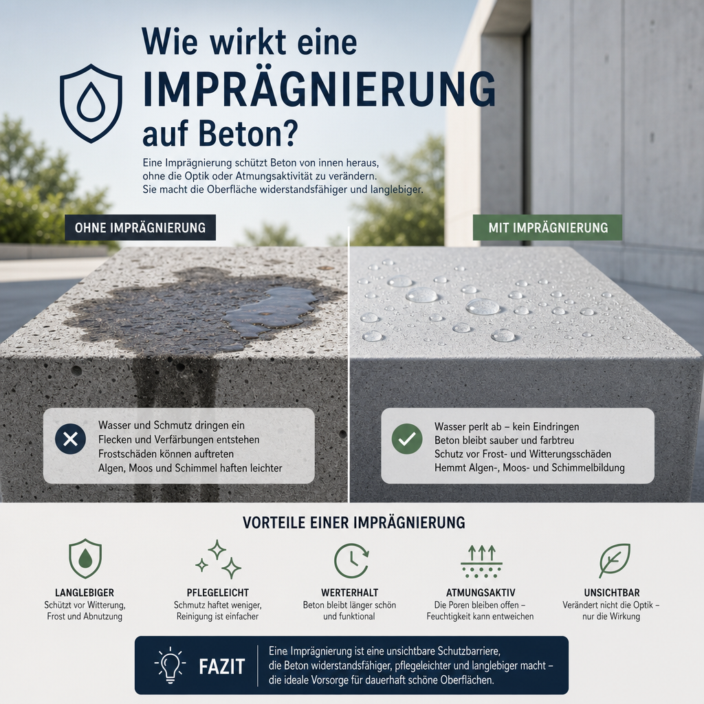 Wie wirkt eine Imprägnierung auf Beton?