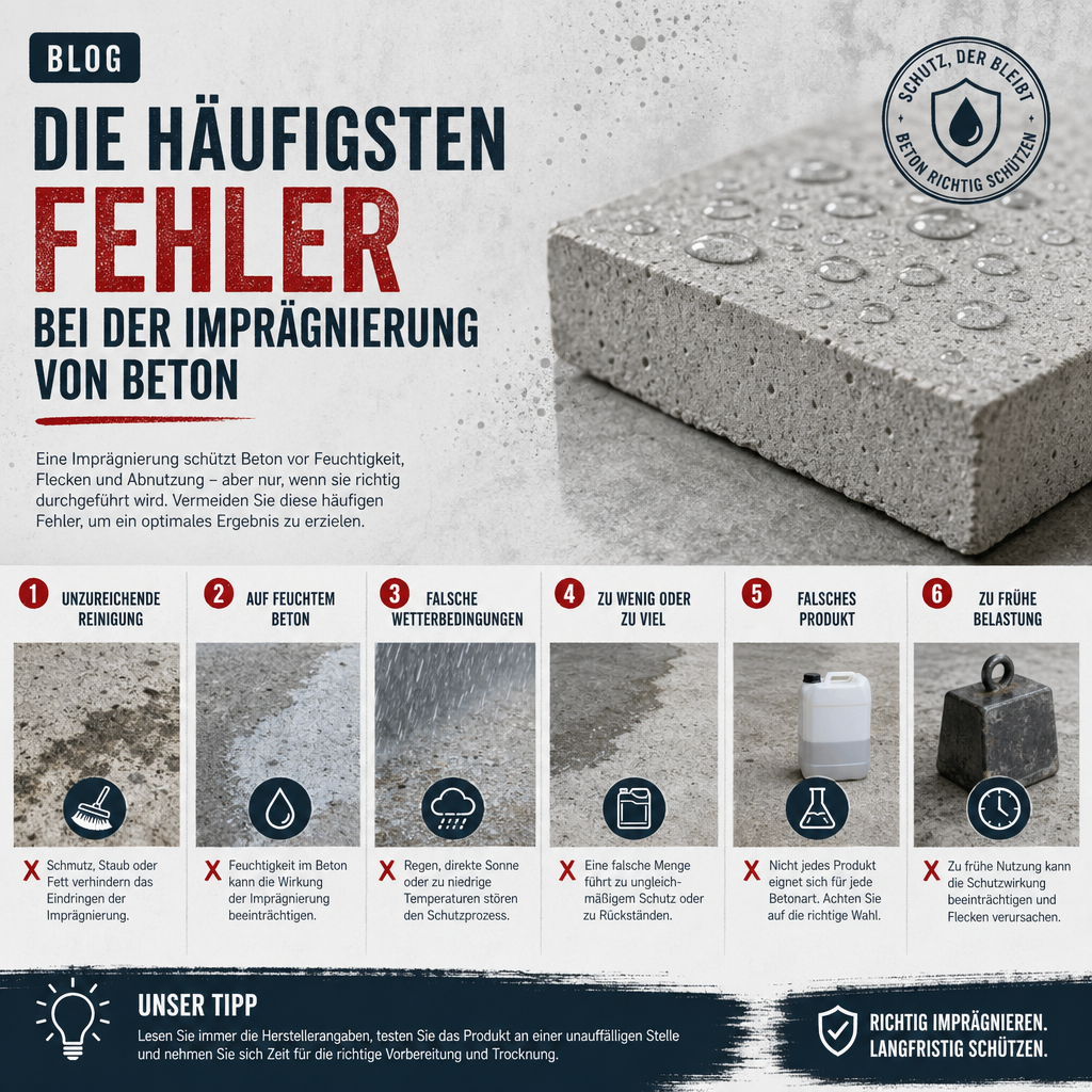 Die häufigsten Fehler bei der Imprägnierung von Beton