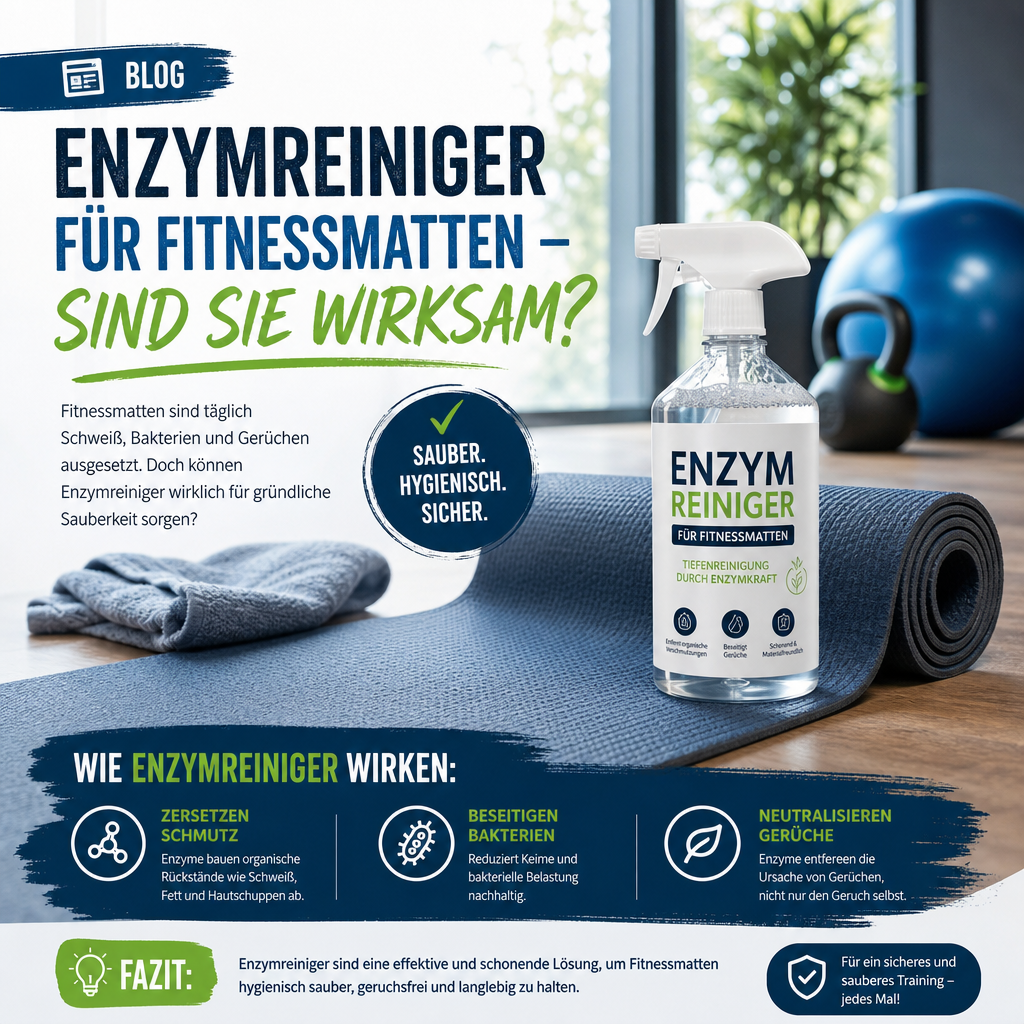 Enzymreiniger für Fitnessmatten – sind sie wirksam?